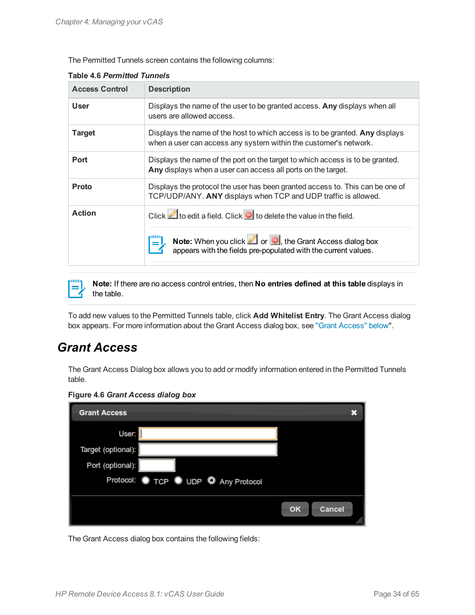 Grant access | HP Remote Device Access Software User Manual | Page 34 / 65