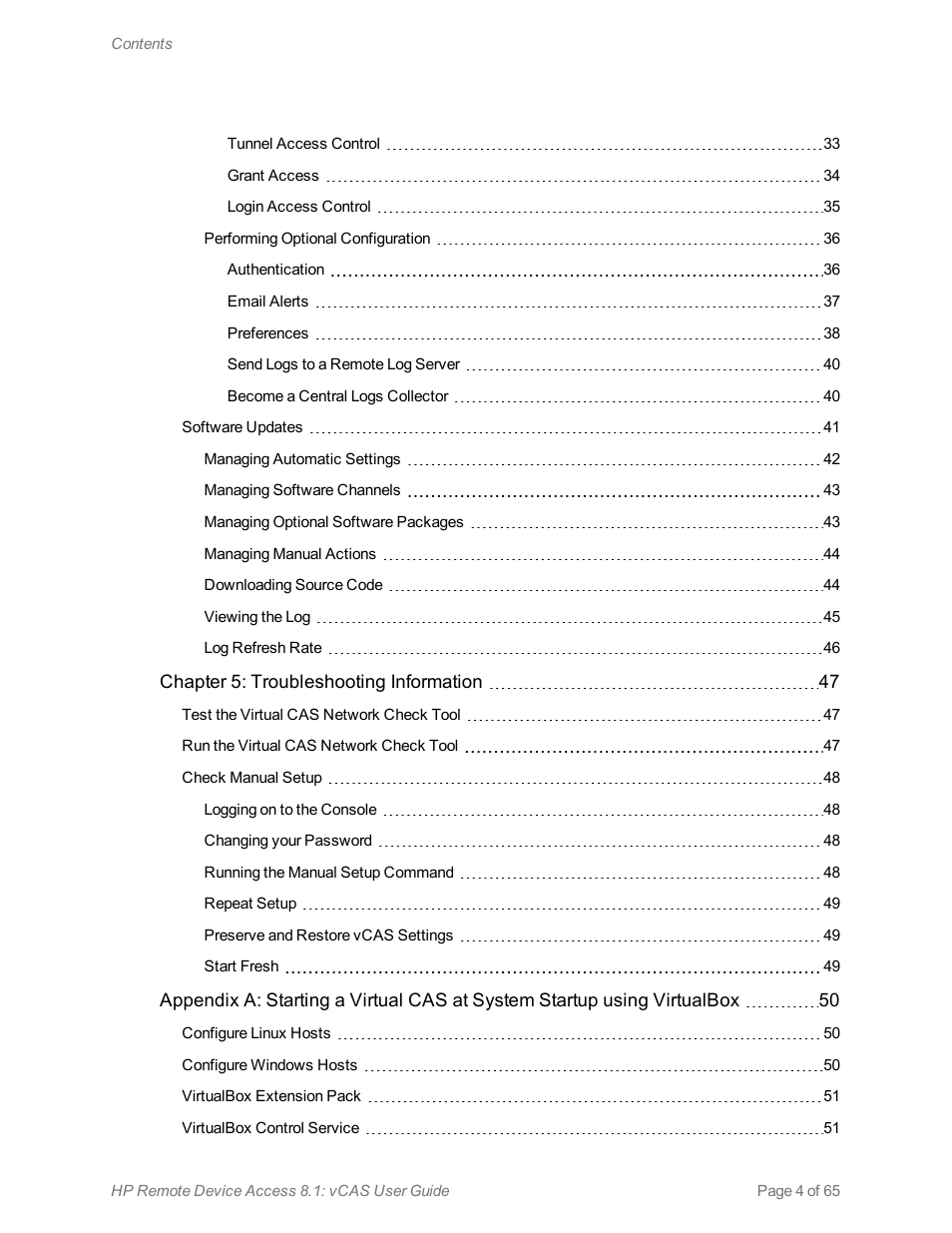 HP Remote Device Access Software User Manual | Page 4 / 65