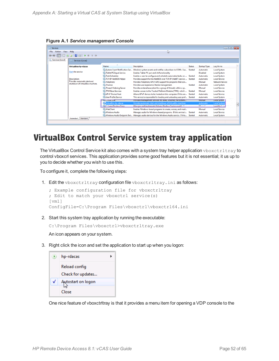 Virtualbox control service system tray application | HP Remote Device Access Software User Manual | Page 52 / 65