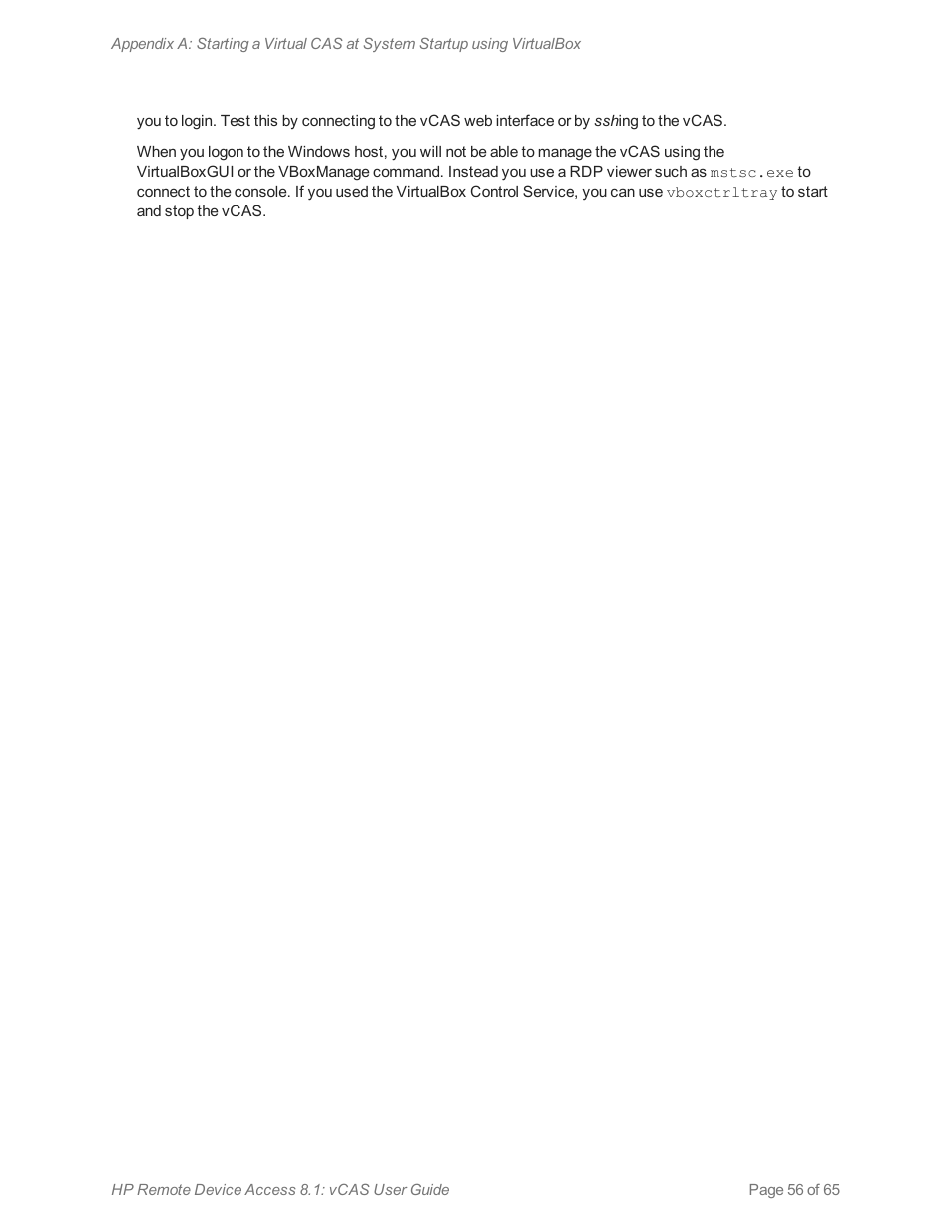 HP Remote Device Access Software User Manual | Page 56 / 65