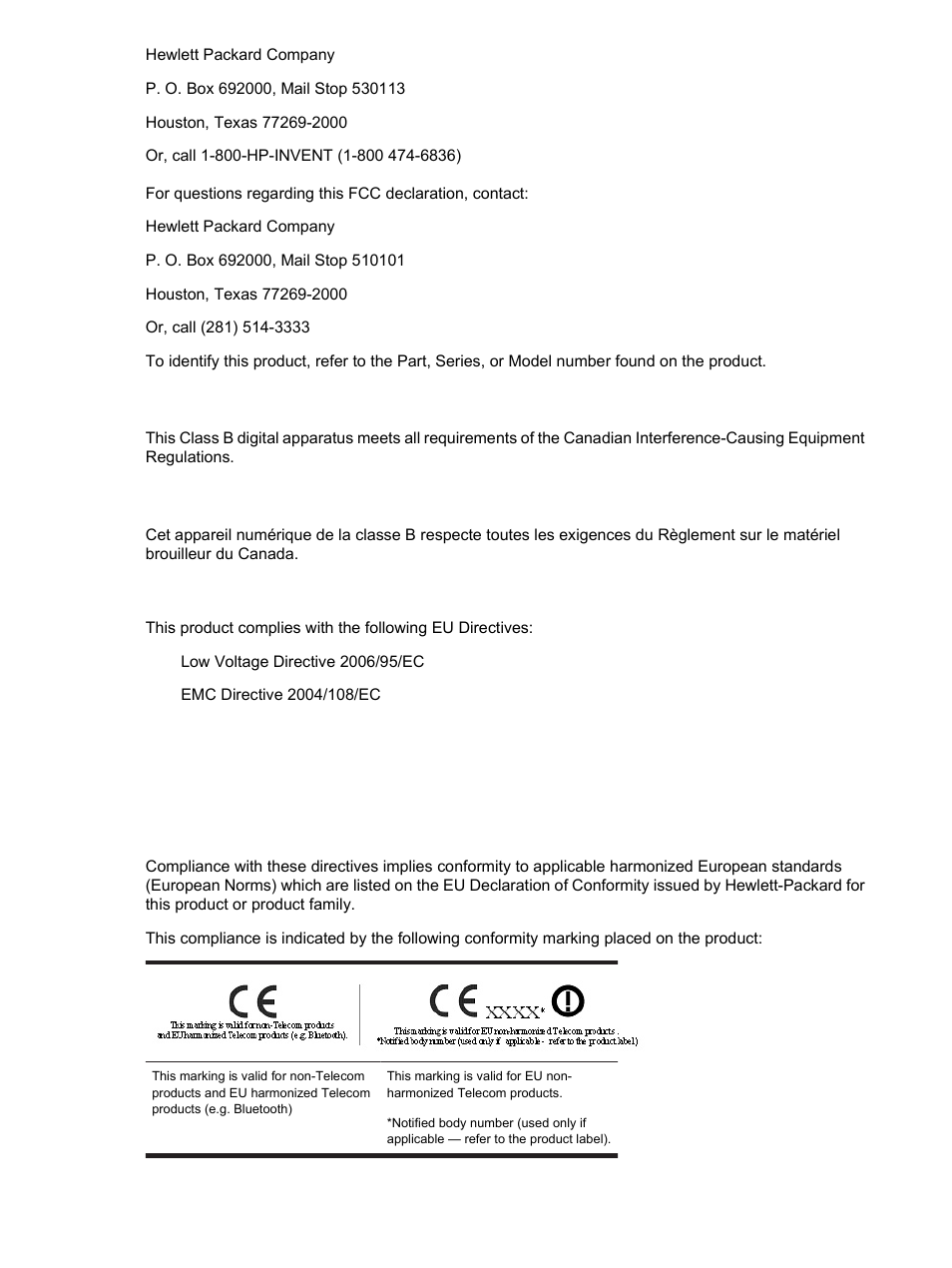 Canadian notice, Avis canadien, European union regulatory notice | HP S2231 21.5-inch Diagonal LCD Monitor User Manual | Page 26 / 33
