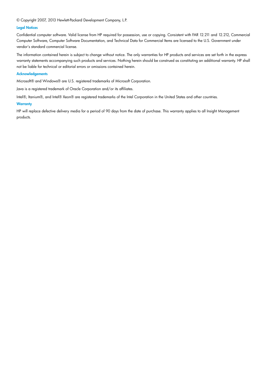 HP Insight Control Software for Linux User Manual | Page 2 / 87