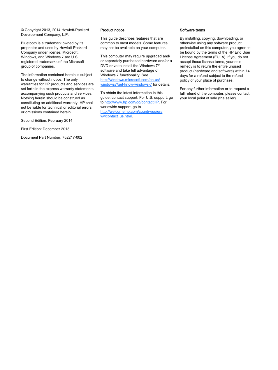 HP 15-r081nr Notebook PC User Manual | Page 2 / 77