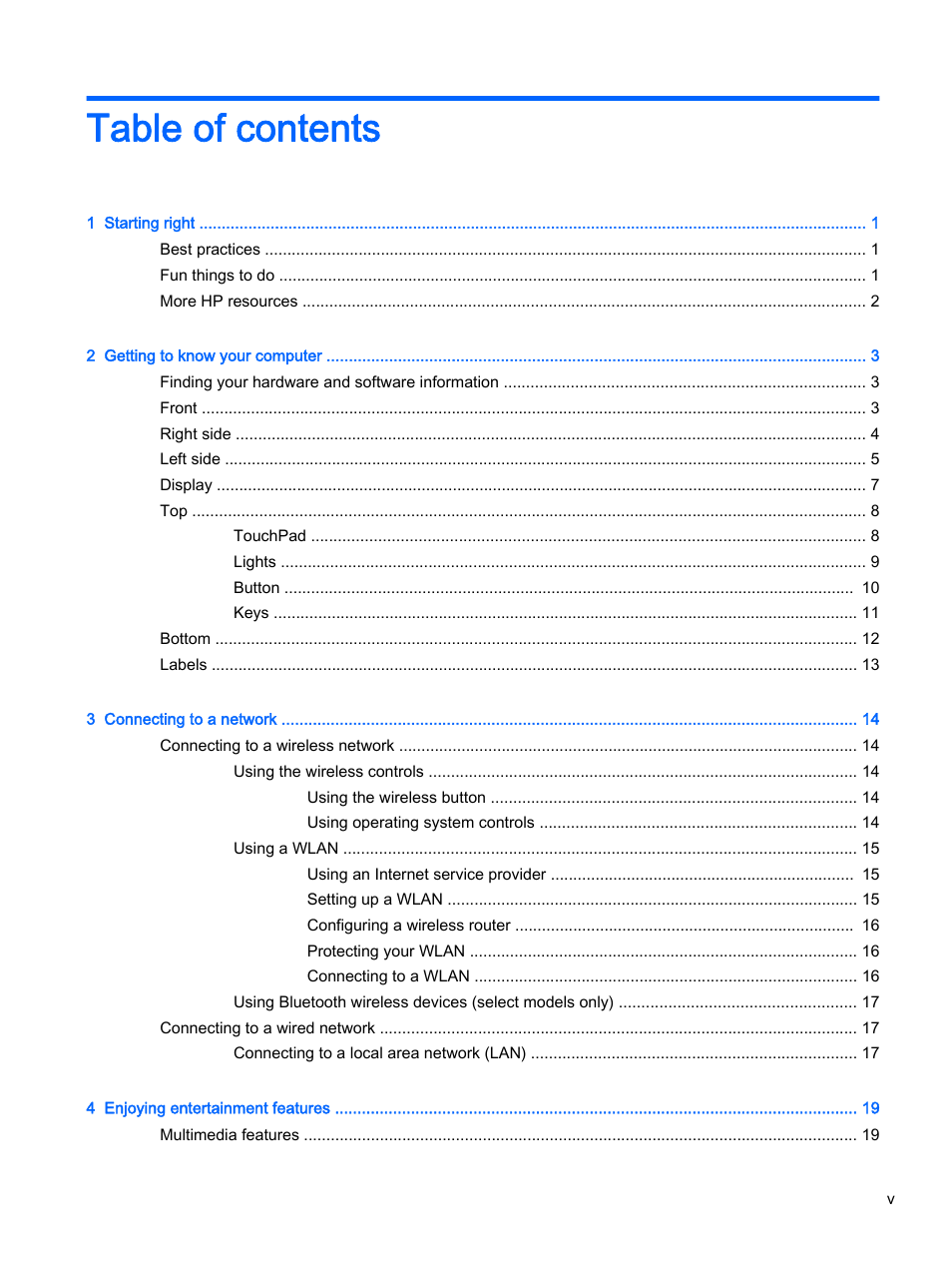 HP 15-r081nr Notebook PC User Manual | Page 5 / 77