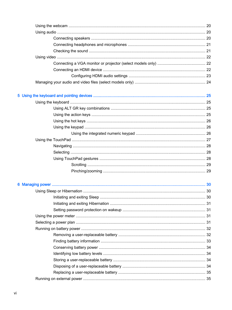 HP 15-r081nr Notebook PC User Manual | Page 6 / 77