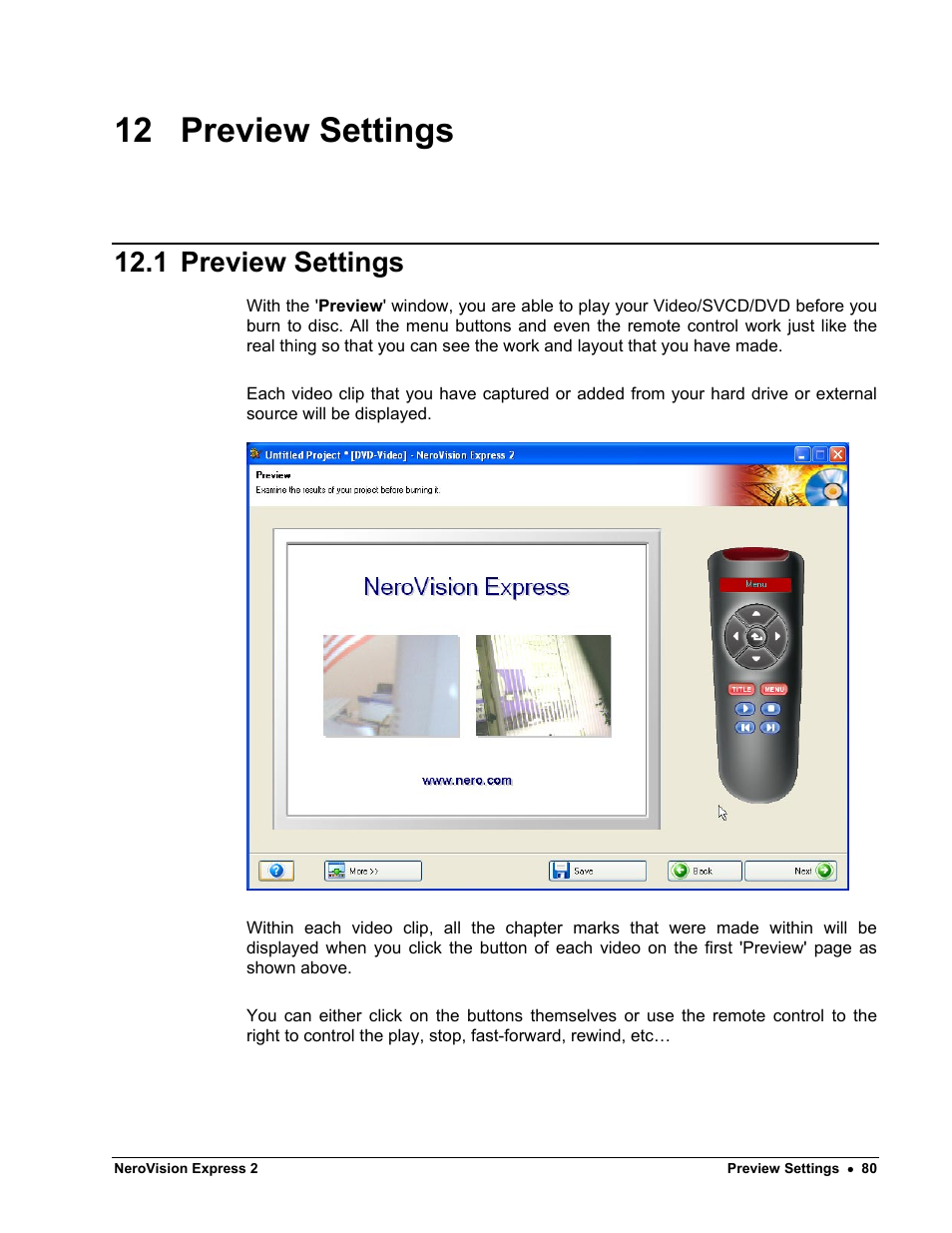 Preview settings, 12 preview settings, 1 preview settings | HP CD52 External CD-Writer Series User Manual | Page 80 / 89