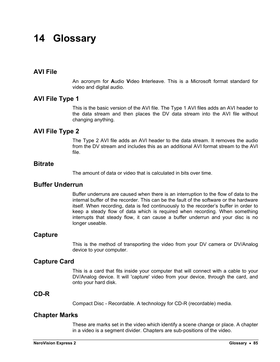 Glossary, 14 glossary | HP CD52 External CD-Writer Series User Manual | Page 85 / 89