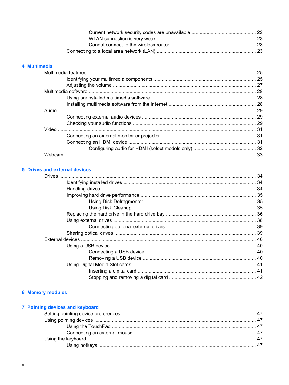 HP Compaq Mini 311c-1140EI PC User Manual | Page 6 / 89