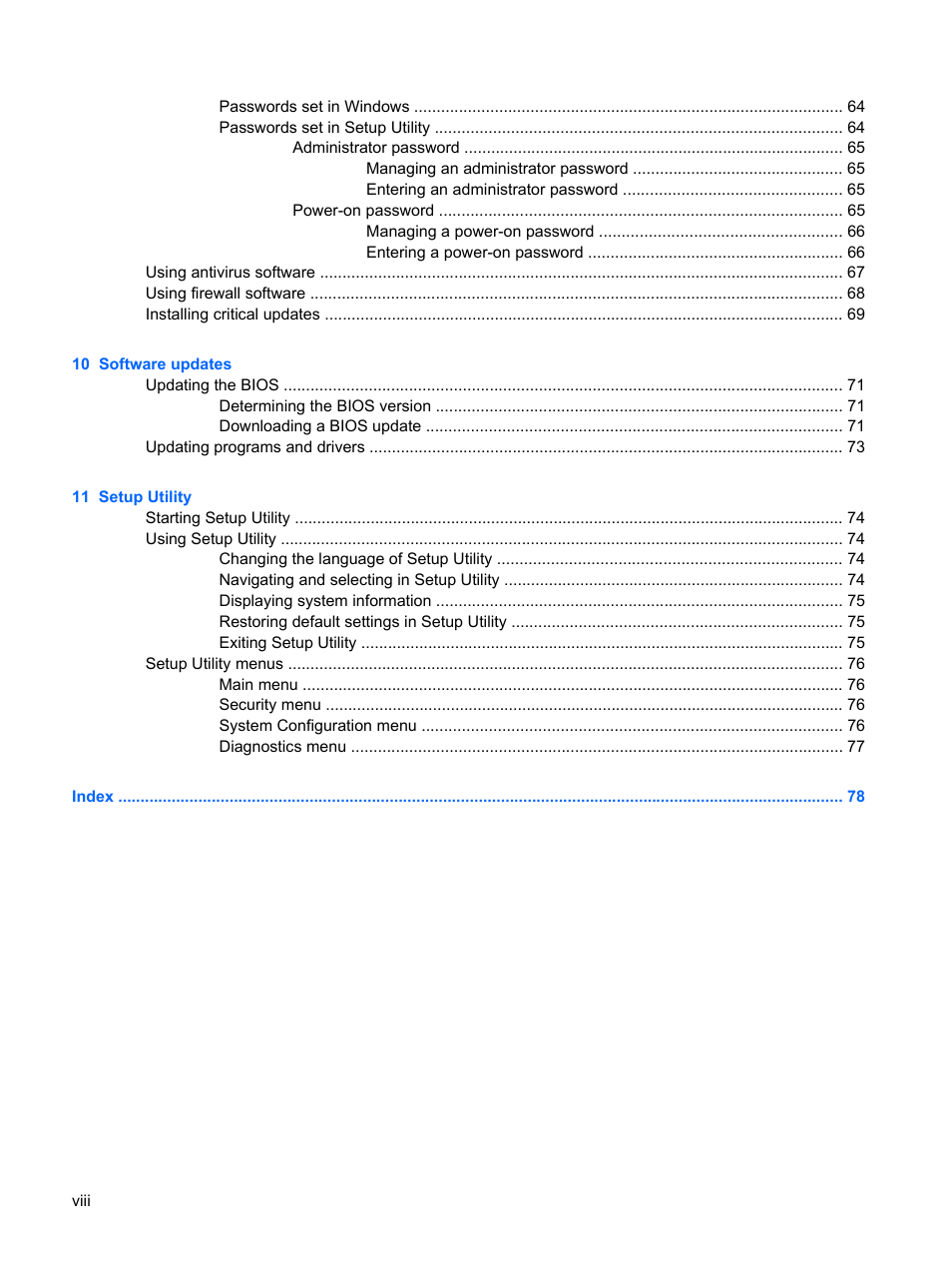 HP Compaq Mini 311c-1140EI PC User Manual | Page 8 / 89