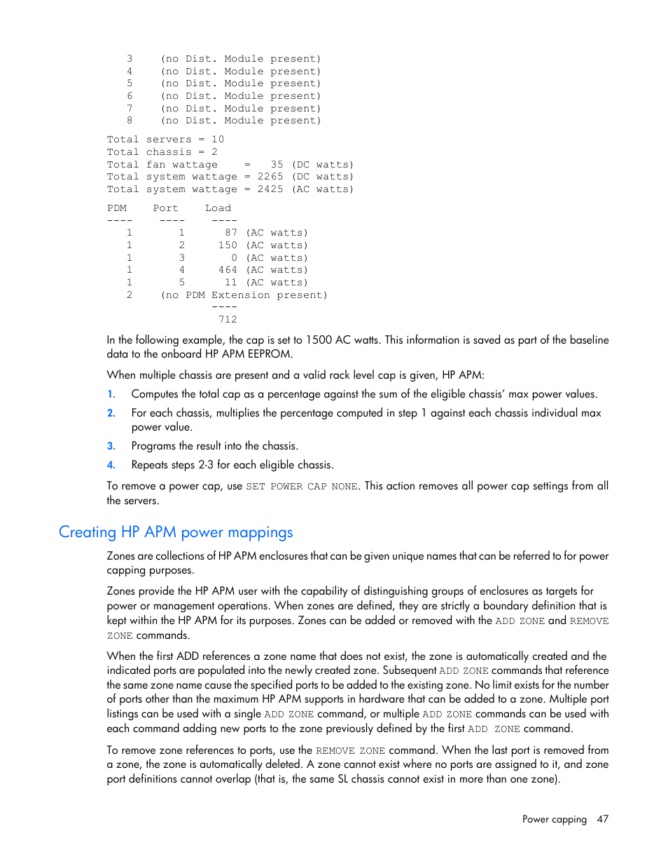 Creating hp apm power mappings | HP ProLiant SL2500 Scalable System User Manual | Page 47 / 117