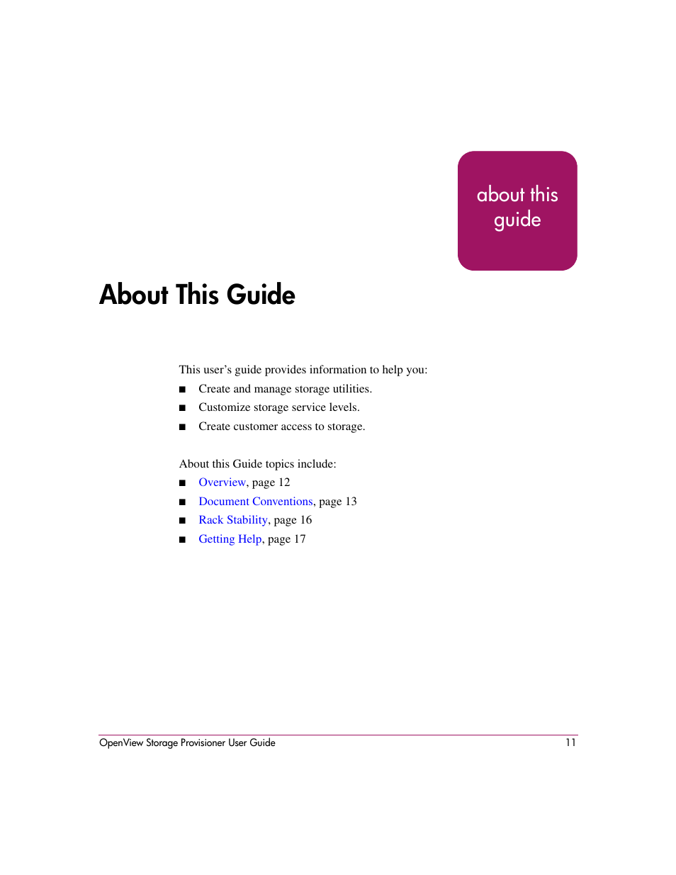 HP OpenView Storage Provisioner Software License User Manual | Page 13 / 172