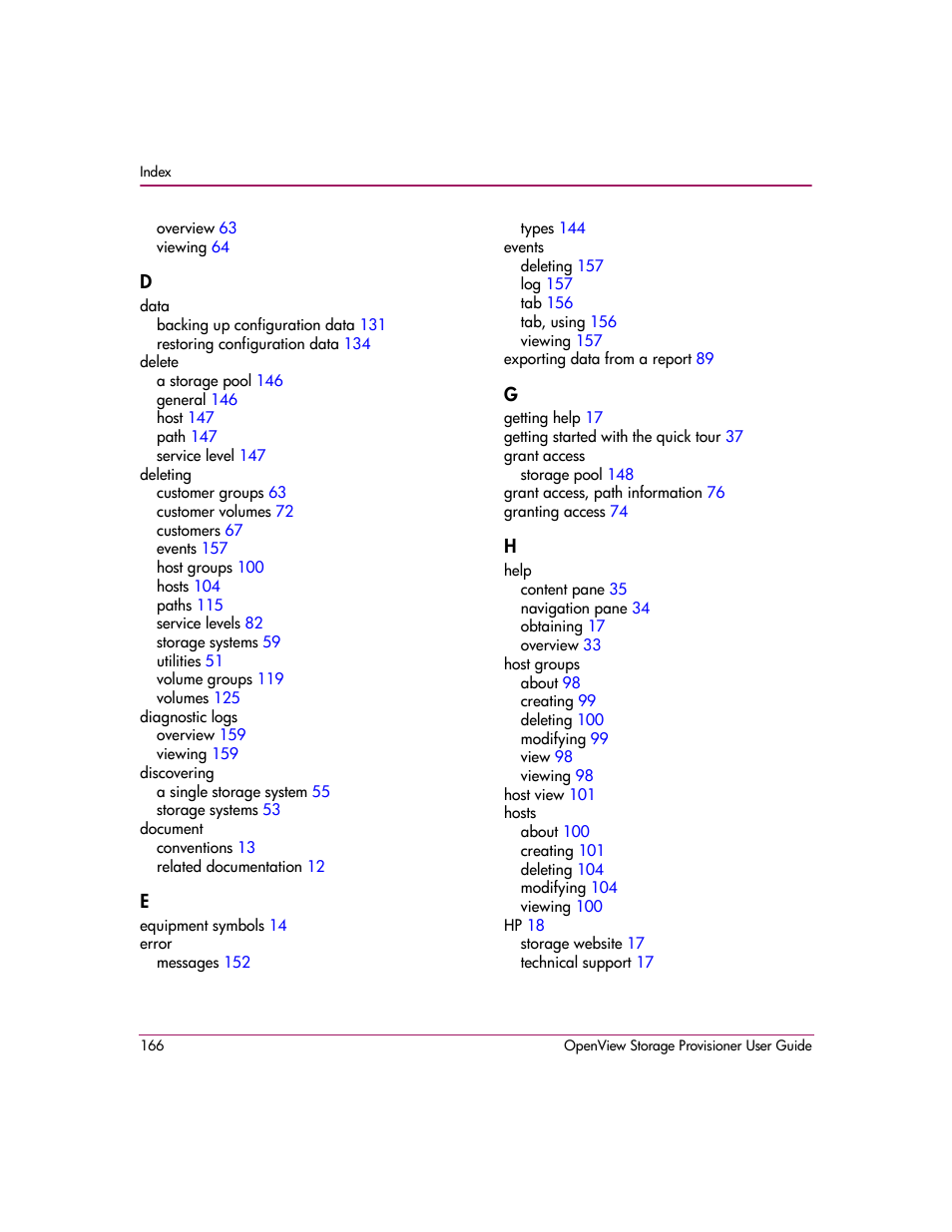 HP OpenView Storage Provisioner Software License User Manual | Page 168 / 172