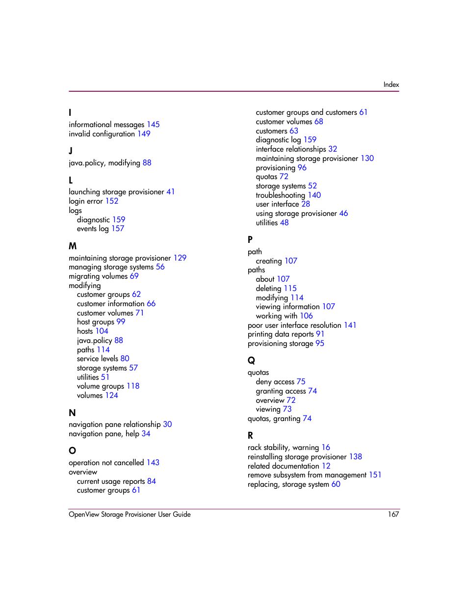 HP OpenView Storage Provisioner Software License User Manual | Page 169 / 172