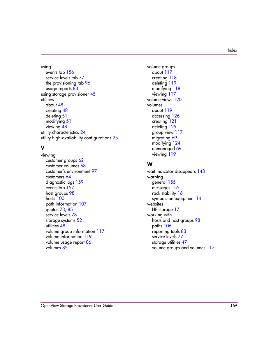 HP OpenView Storage Provisioner Software License User Manual | Page 171 / 172