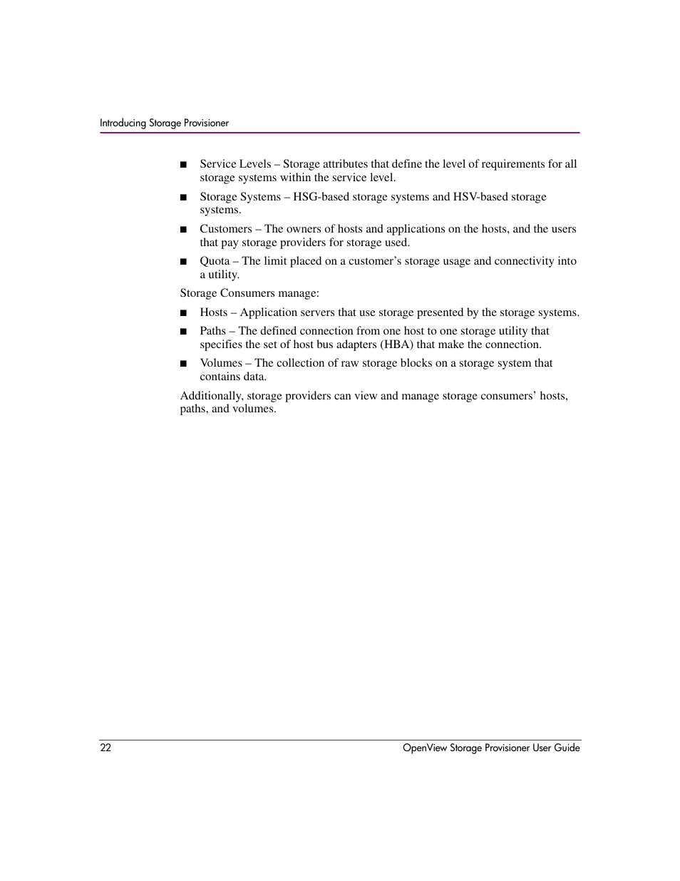 HP OpenView Storage Provisioner Software License User Manual | Page 24 / 172