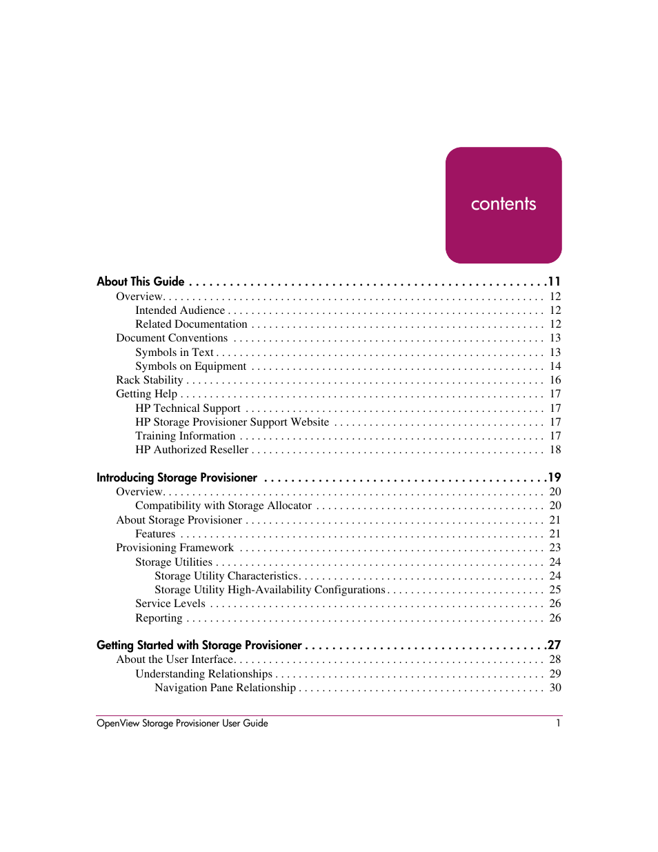 HP OpenView Storage Provisioner Software License User Manual | Page 3 / 172
