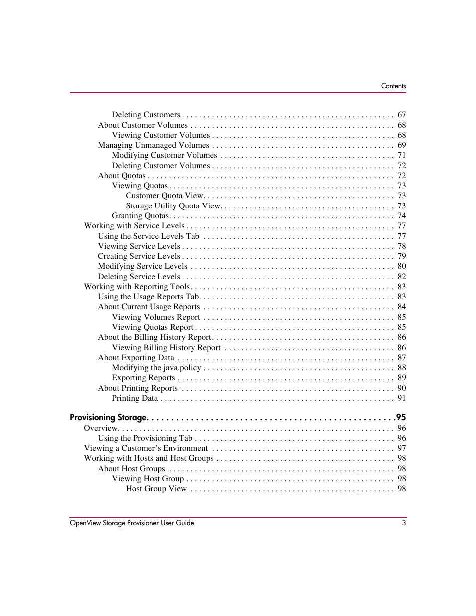 HP OpenView Storage Provisioner Software License User Manual | Page 5 / 172