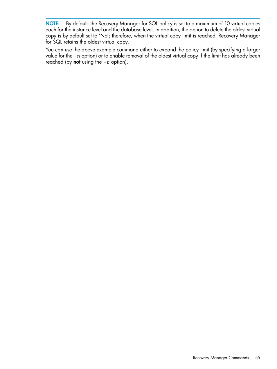 HP 3PAR Application Software Suite for Microsoft SQL Licenses User Manual | Page 55 / 84