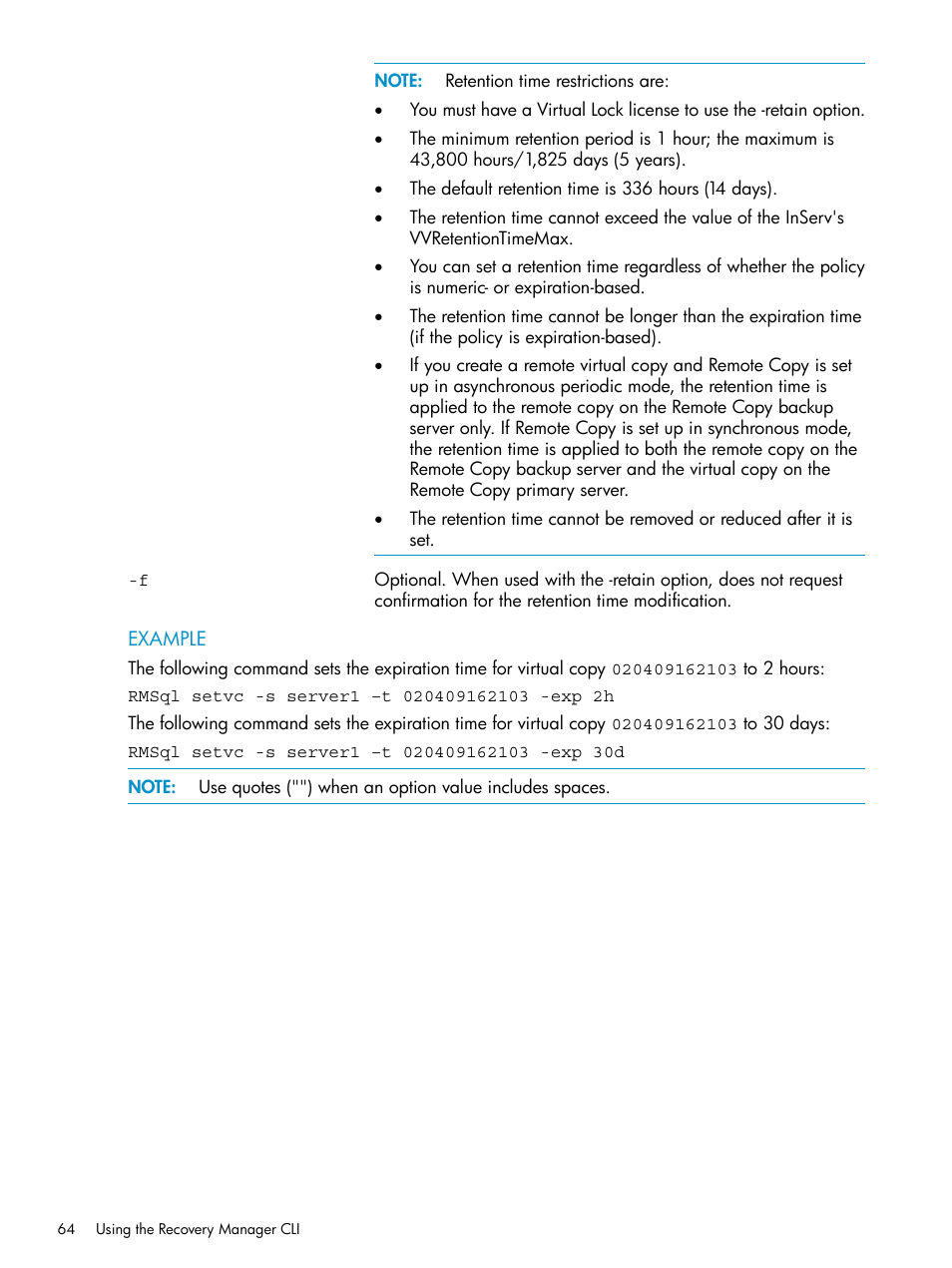HP 3PAR Application Software Suite for Microsoft SQL Licenses User Manual | Page 64 / 84
