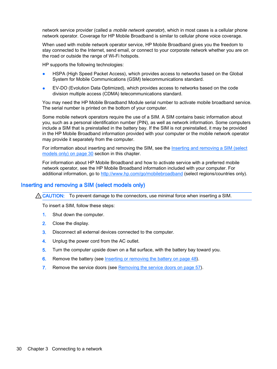 Inserting and removing a sim (select models only) | HP ProBook 440 G2 Notebook PC User Manual | Page 40 / 111