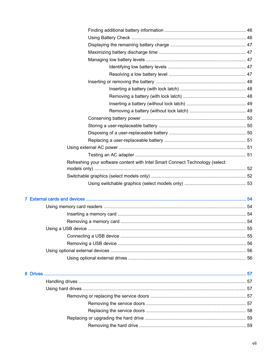 HP ProBook 440 G2 Notebook PC User Manual | Page 7 / 111