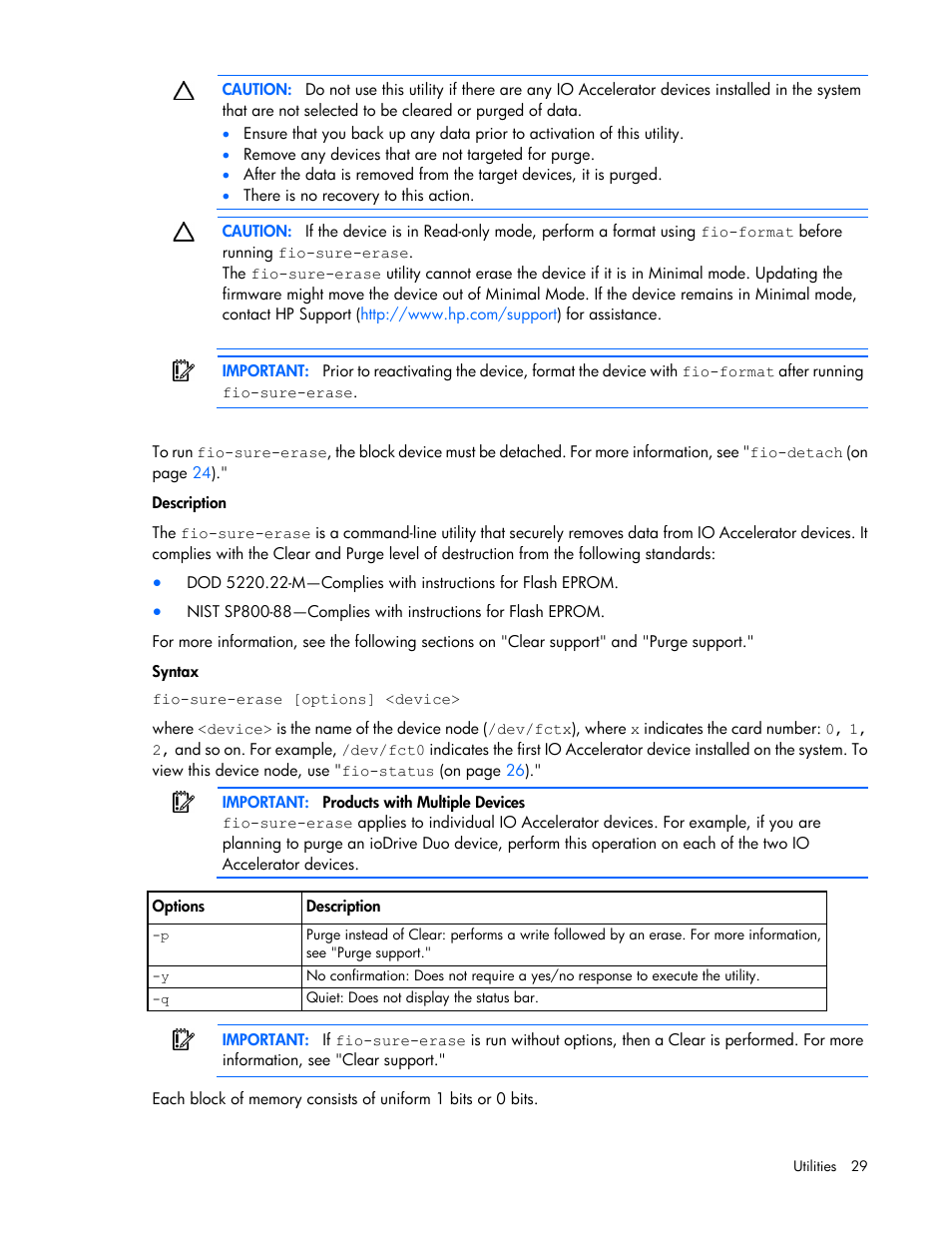 HP IO Accelerator for BladeSystem c-Class User Manual | Page 29 / 51