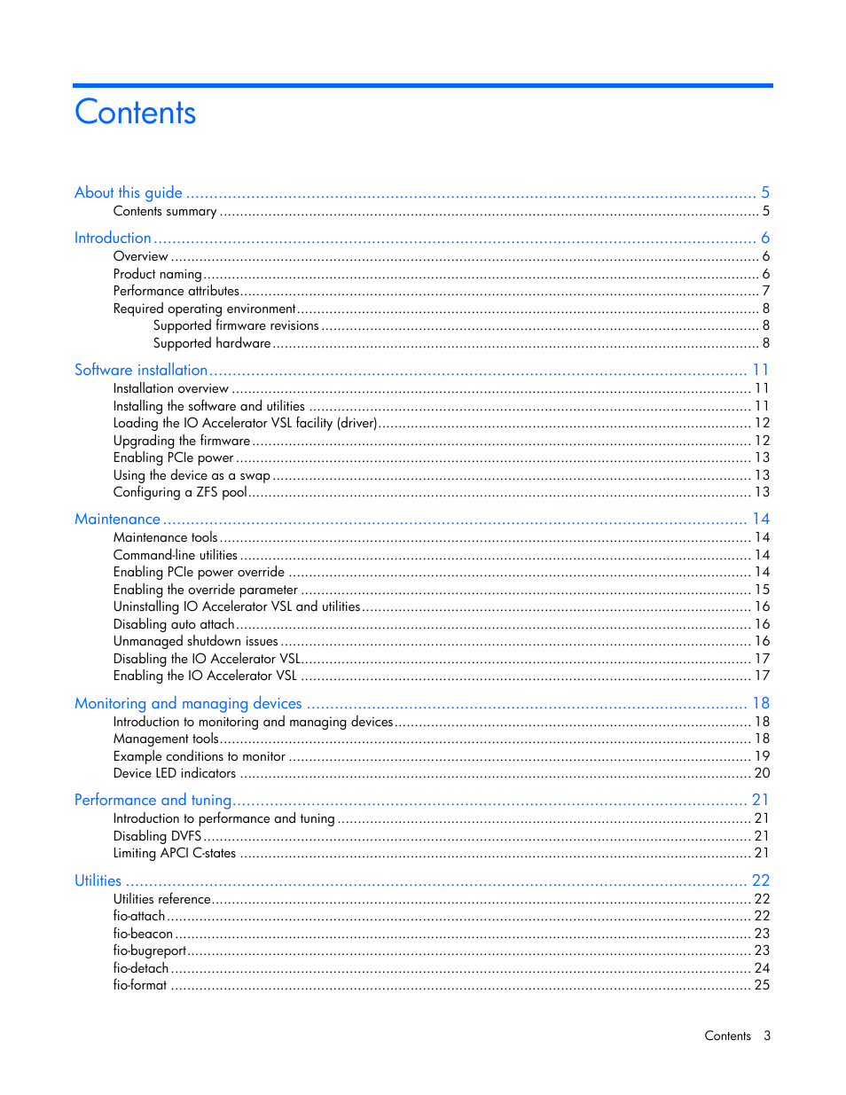 HP IO Accelerator for BladeSystem c-Class User Manual | Page 3 / 51