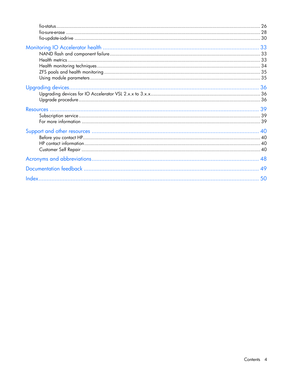 HP IO Accelerator for BladeSystem c-Class User Manual | Page 4 / 51