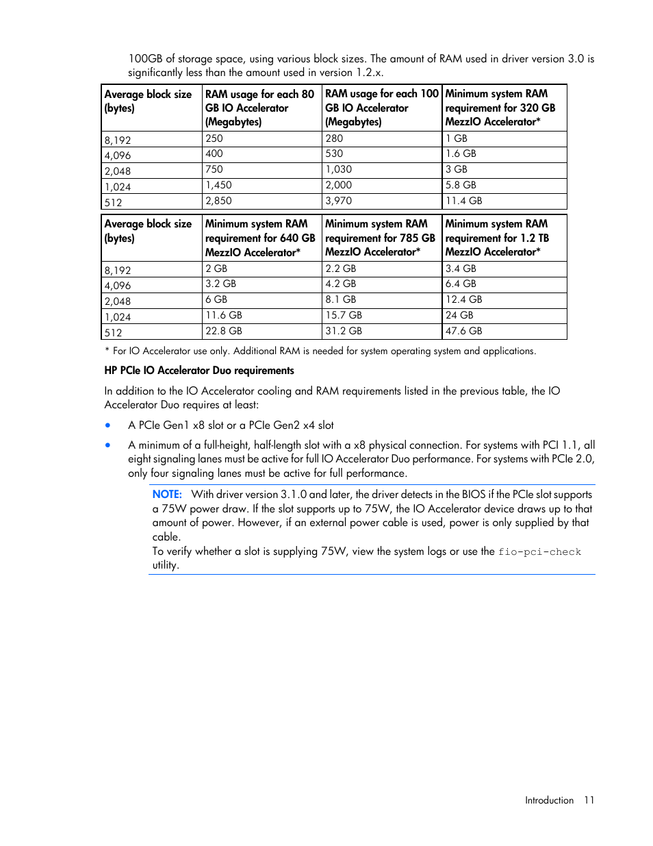 HP IO Accelerator for BladeSystem c-Class User Manual | Page 11 / 84