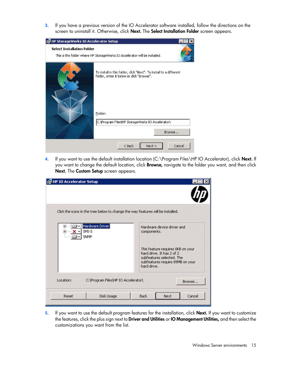 HP IO Accelerator for BladeSystem c-Class User Manual | Page 15 / 84