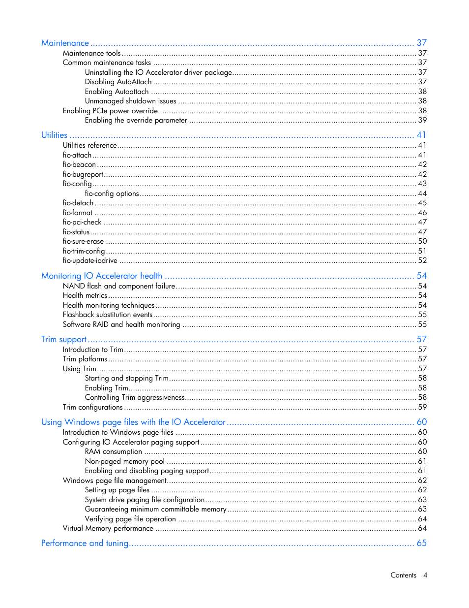 HP IO Accelerator for BladeSystem c-Class User Manual | Page 4 / 84