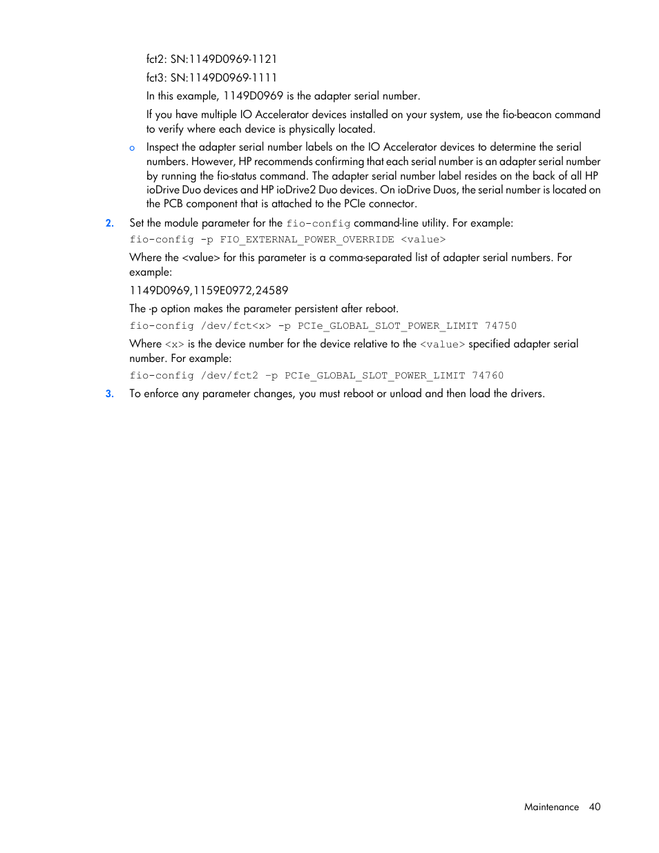 HP IO Accelerator for BladeSystem c-Class User Manual | Page 40 / 84