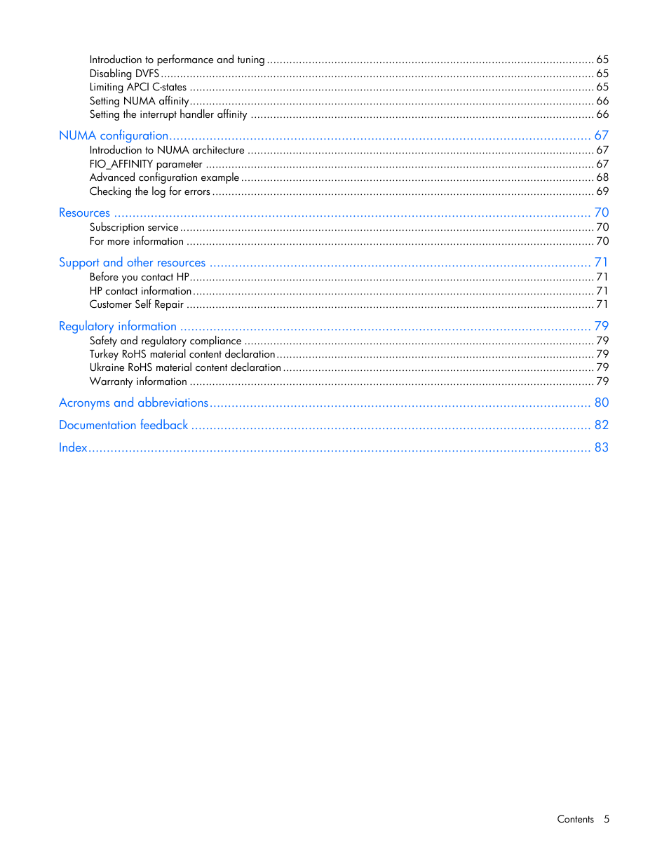 HP IO Accelerator for BladeSystem c-Class User Manual | Page 5 / 84