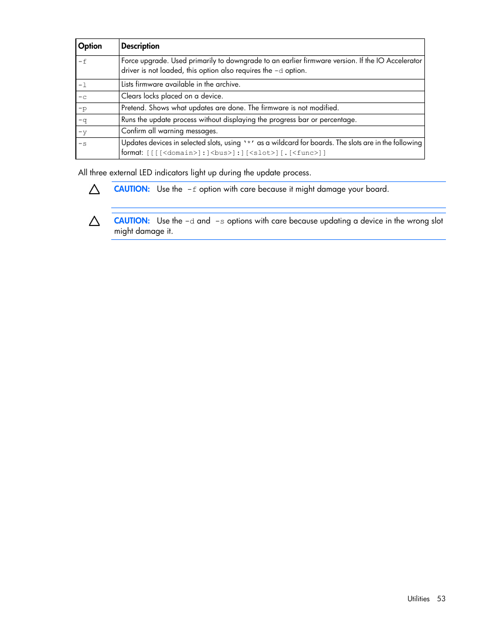 HP IO Accelerator for BladeSystem c-Class User Manual | Page 53 / 84