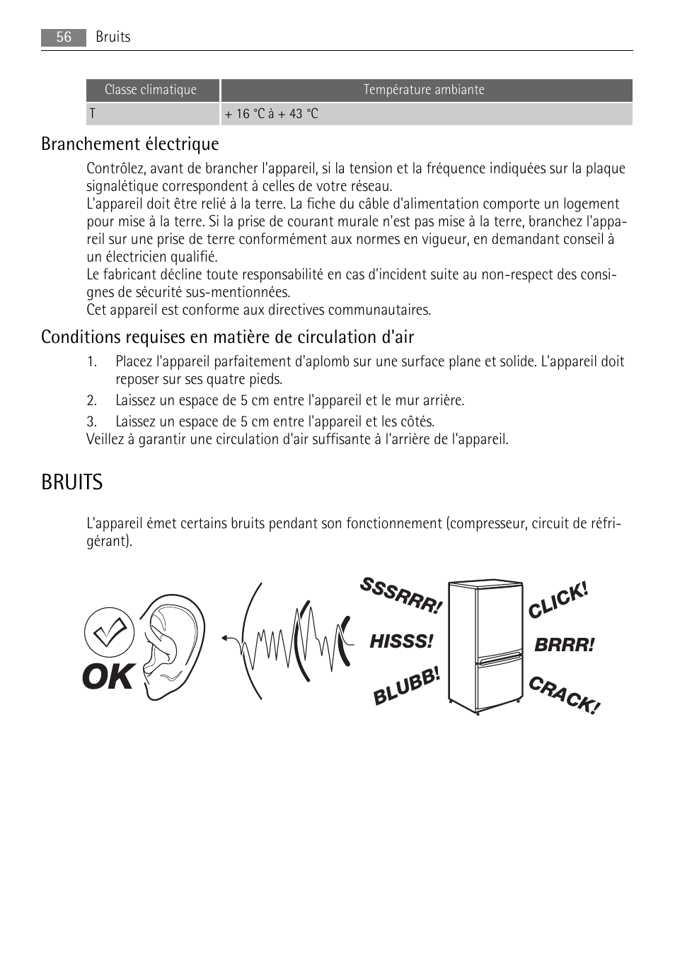 Bruits | AEG A82300HLW0 User Manual | Page 56 / 80