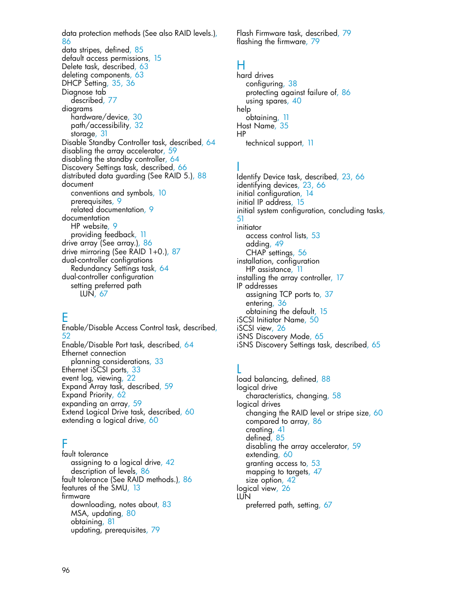 HP StorageWorks 1510i Modular Smart Array User Manual | Page 96 / 99