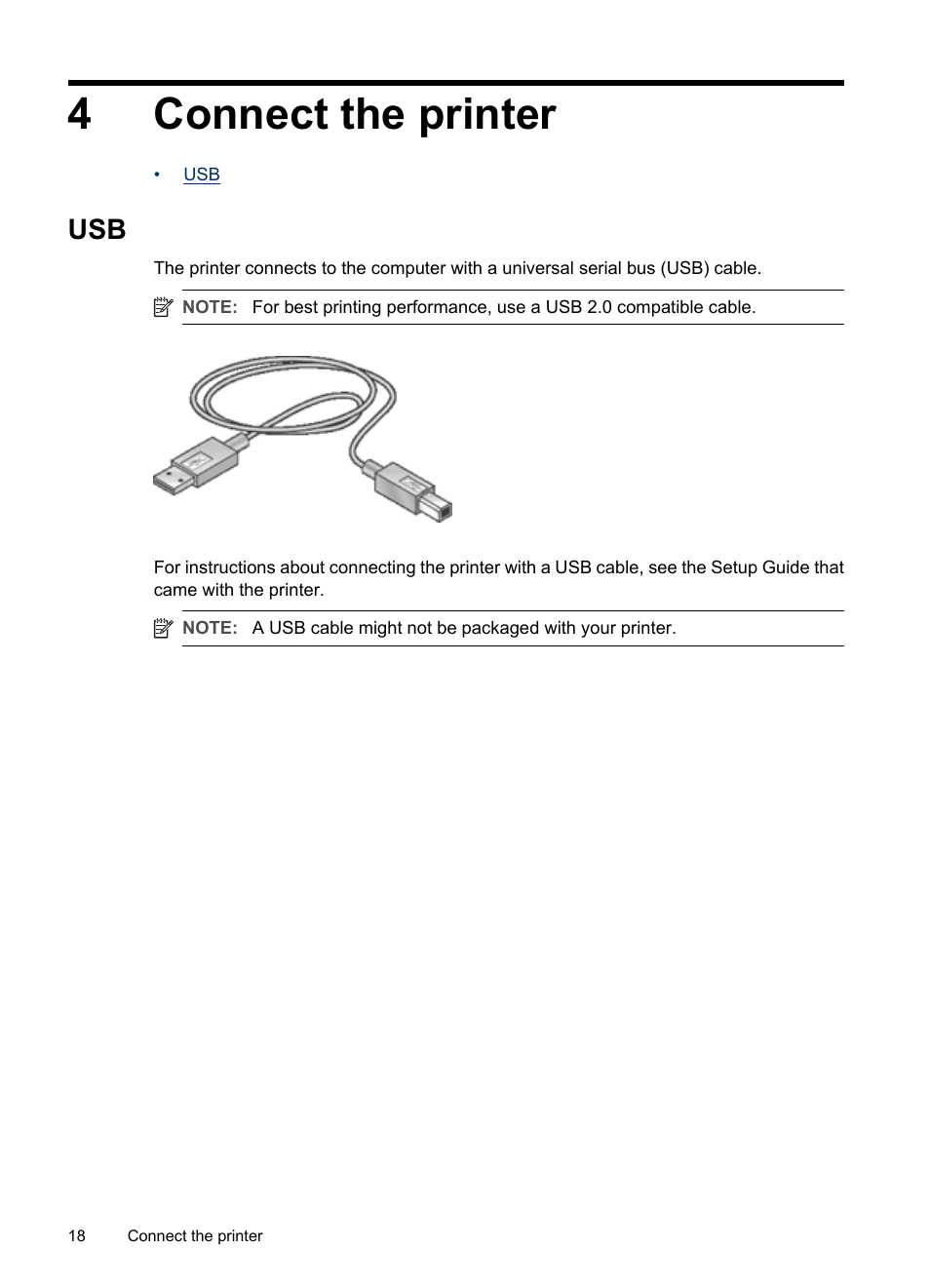 Connect the printer, 4 connect the printer, Port | 4connect the printer | HP Deskjet D2445 Printer User Manual | Page 20 / 98