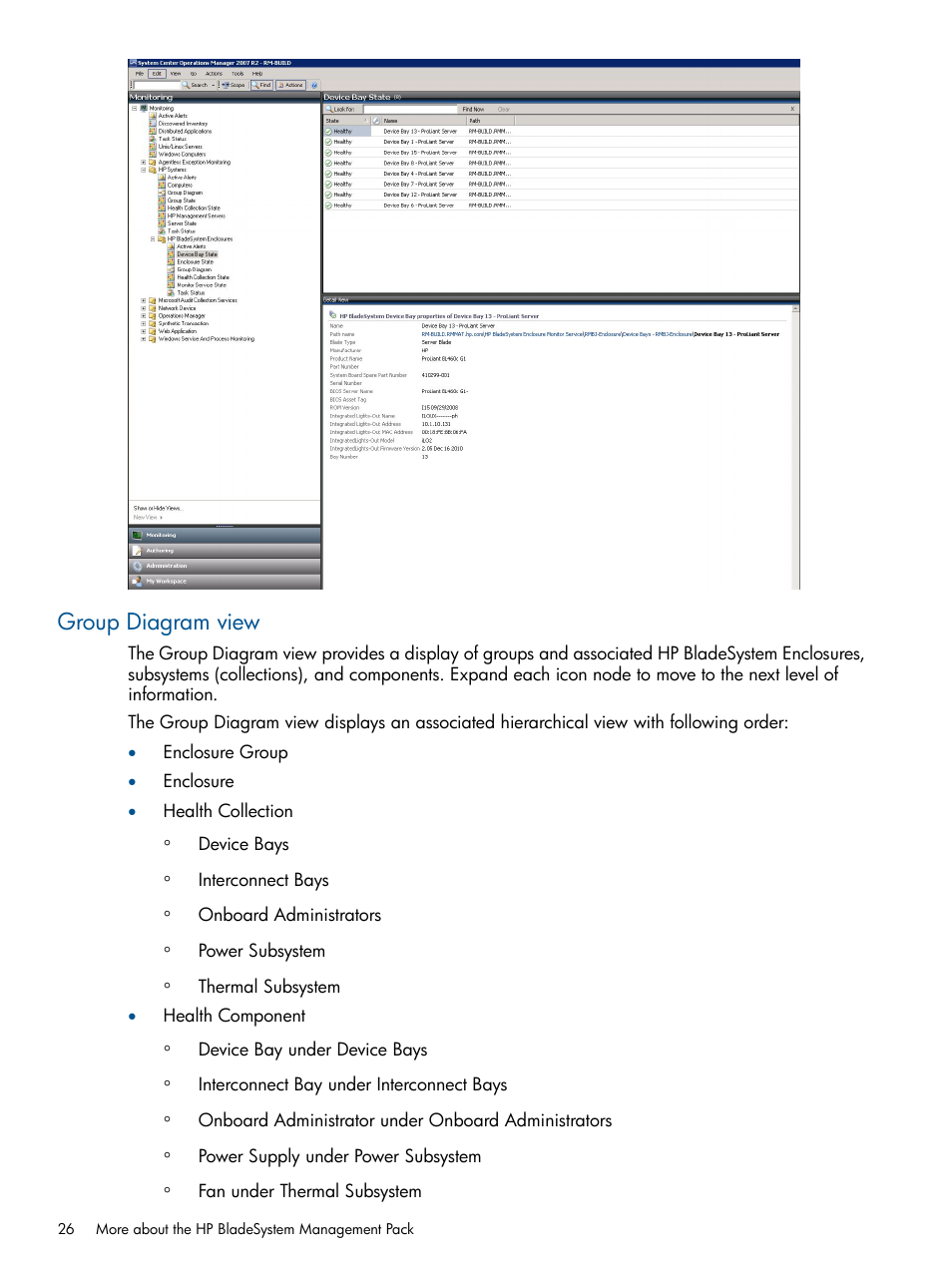 Group diagram view | HP OneView for Microsoft System Center User Manual | Page 26 / 60