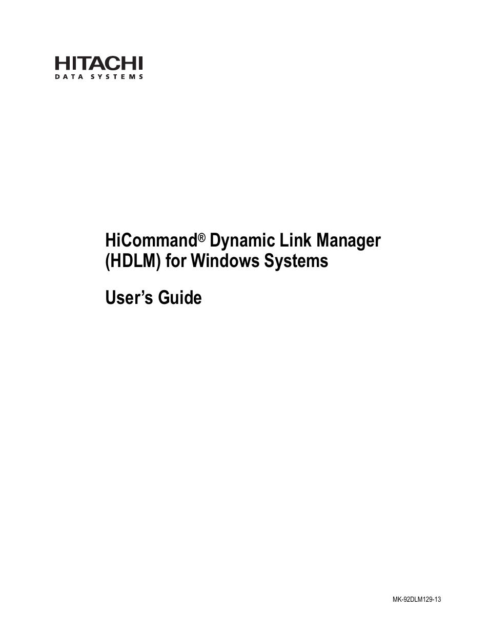 HP Hitachi Dynamic Link Manager Software User Manual | 411 pages