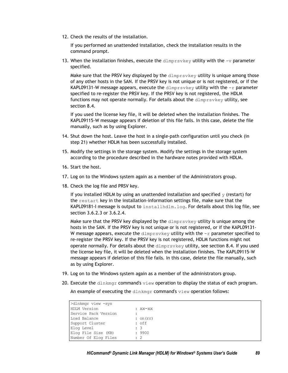 HP Hitachi Dynamic Link Manager Software User Manual | Page 105 / 411