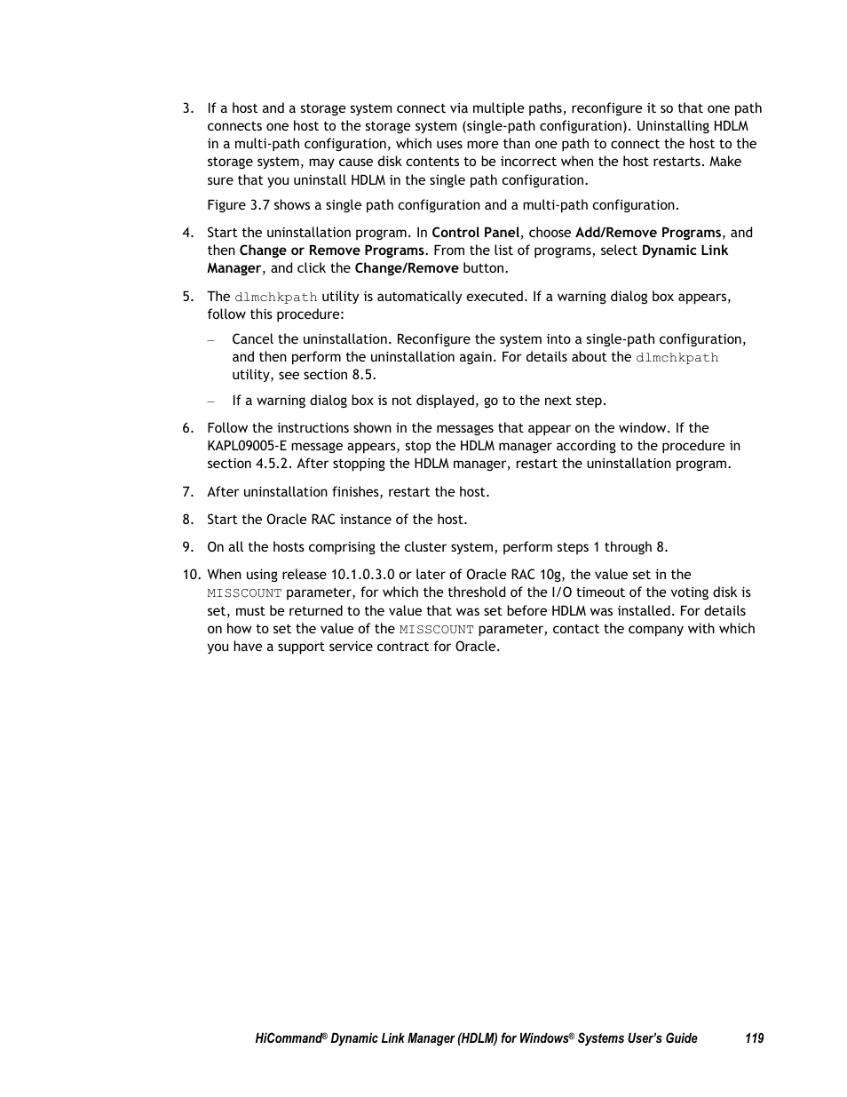 HP Hitachi Dynamic Link Manager Software User Manual | Page 135 / 411