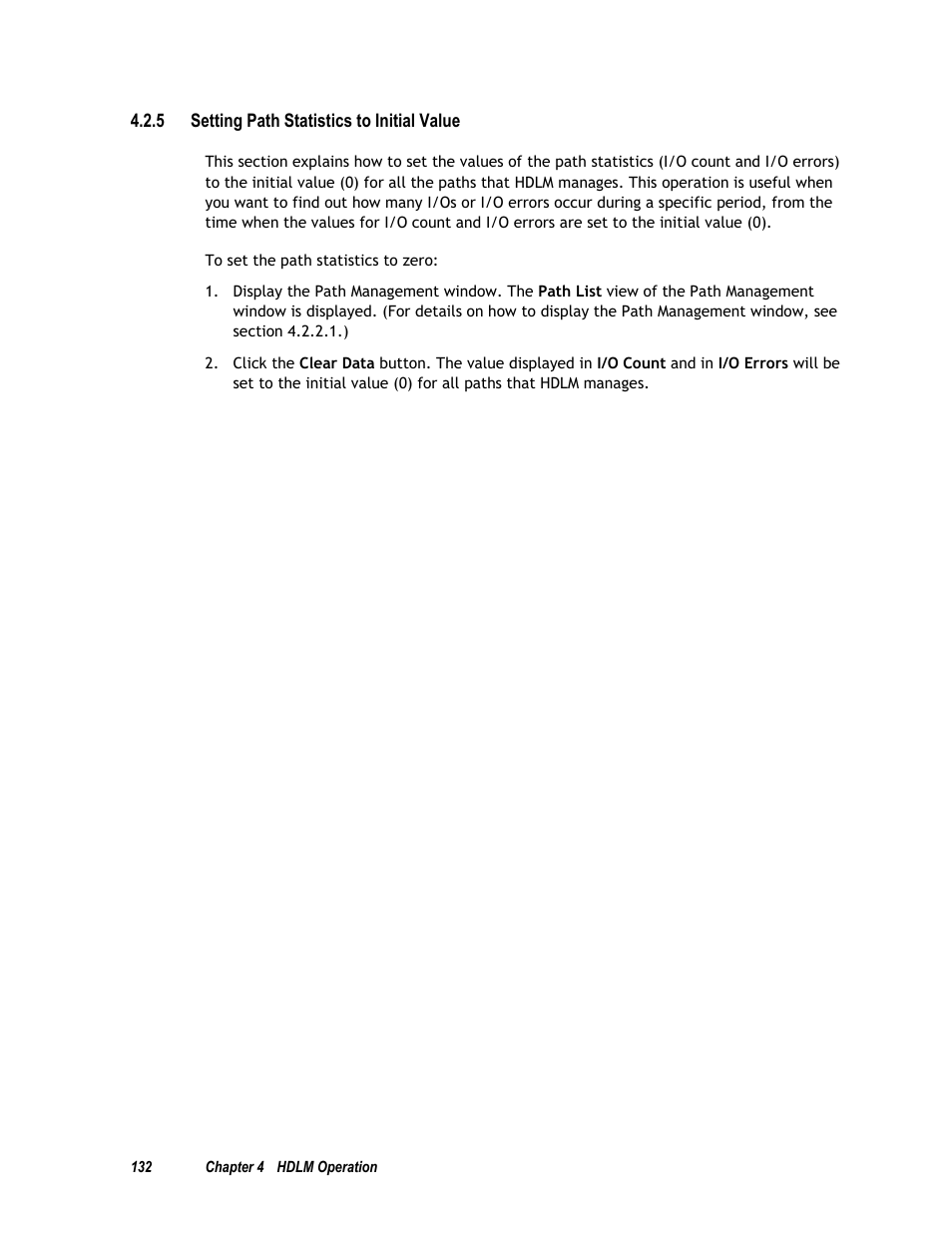 5 setting path statistics to initial value | HP Hitachi Dynamic Link Manager Software User Manual | Page 148 / 411