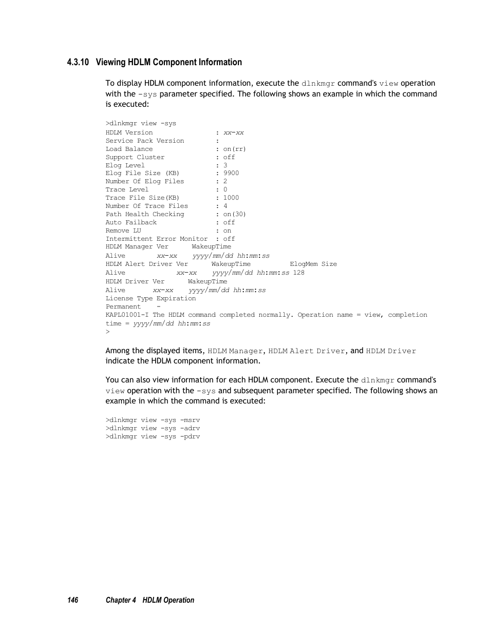 10 viewing hdlm component information | HP Hitachi Dynamic Link Manager Software User Manual | Page 162 / 411