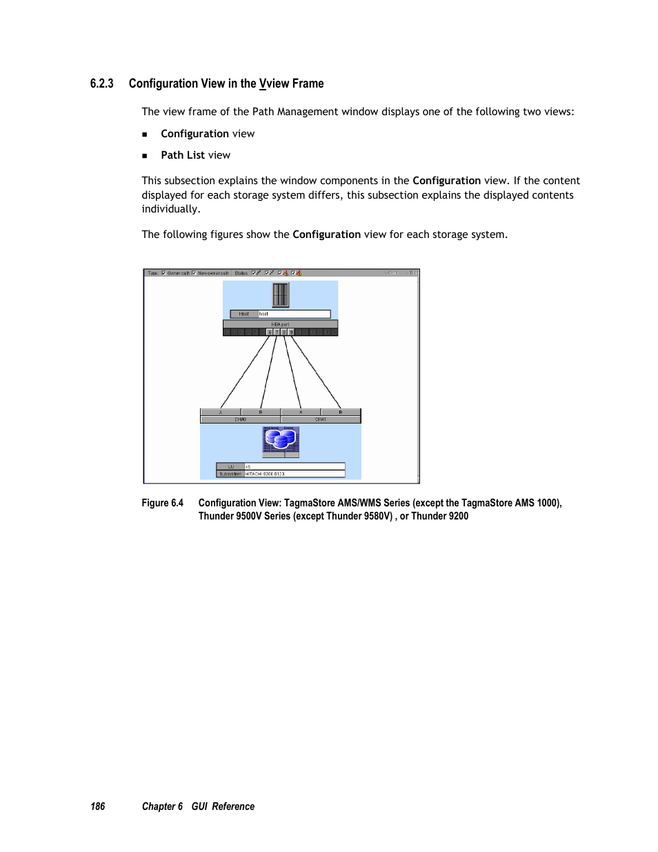 3 configuration view in the vview frame, E section 6.2.3 | HP Hitachi Dynamic Link Manager Software User Manual | Page 202 / 411