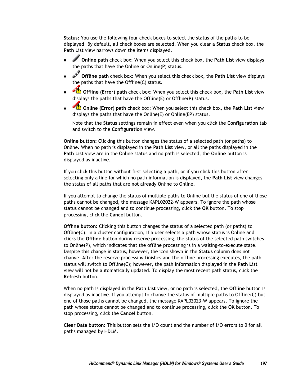 HP Hitachi Dynamic Link Manager Software User Manual | Page 213 / 411