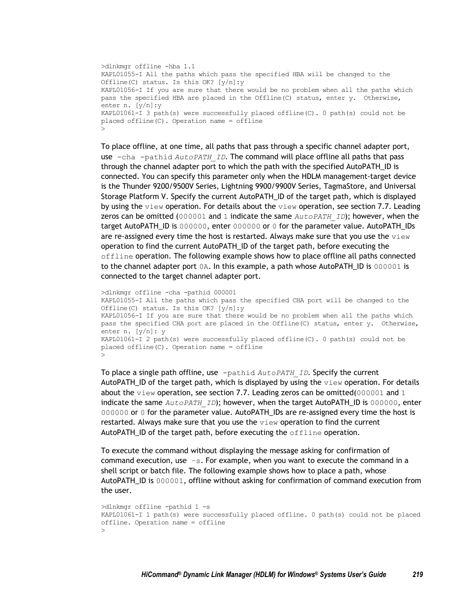 HP Hitachi Dynamic Link Manager Software User Manual | Page 235 / 411