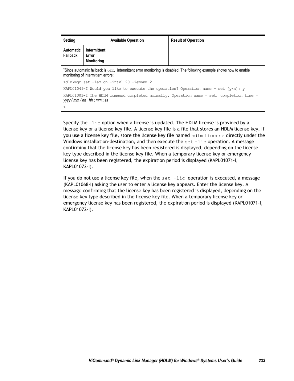 HP Hitachi Dynamic Link Manager Software User Manual | Page 249 / 411