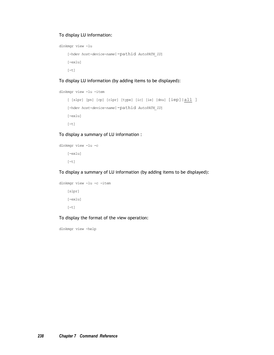 HP Hitachi Dynamic Link Manager Software User Manual | Page 254 / 411