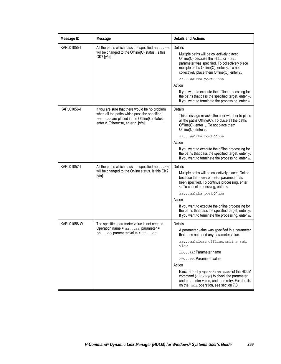 HP Hitachi Dynamic Link Manager Software User Manual | Page 315 / 411