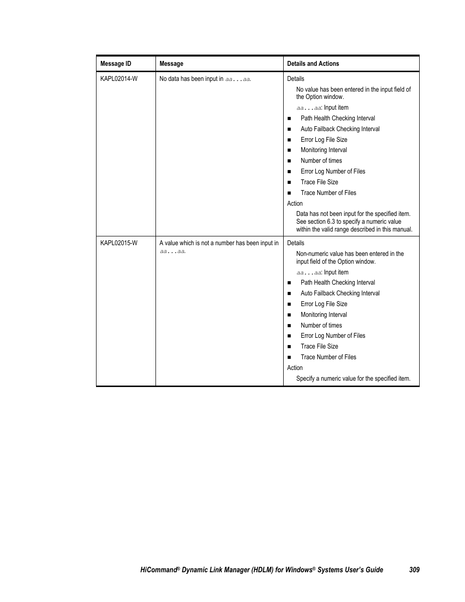 HP Hitachi Dynamic Link Manager Software User Manual | Page 325 / 411